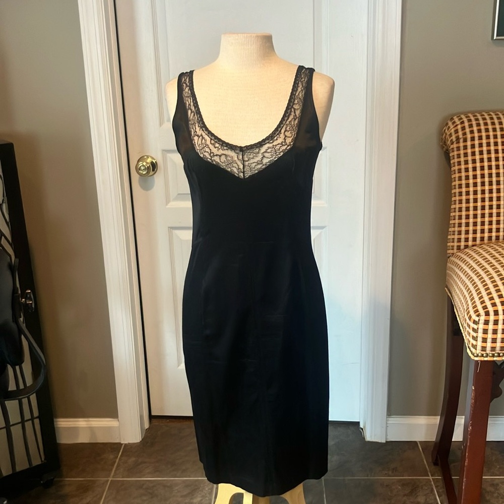 Dolce and Gabbana black silk dress
